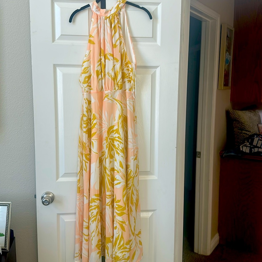 Tropical halter dress